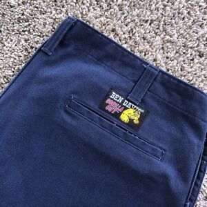 Ben Davis Gorilla Cut Pants Men 46X30 Blue Twill Chino Work Baggy Skate Trousers